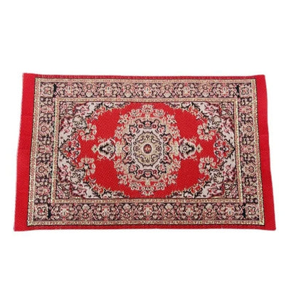 1:12 Échelle de style turc Miniature Dollhouse Tapis – Revêtement de sol pour jouer des accessoires de maison et de poupée