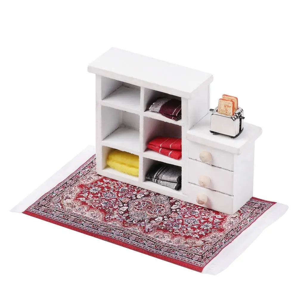 1:12 Échelle de style turc Miniature Dollhouse Tapis – Revêtement de sol pour jouer des accessoires de maison et de poupée