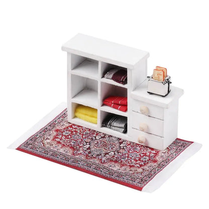 1:12 Échelle de style turc Miniature Dollhouse Tapis – Revêtement de sol pour jouer des accessoires de maison et de poupée