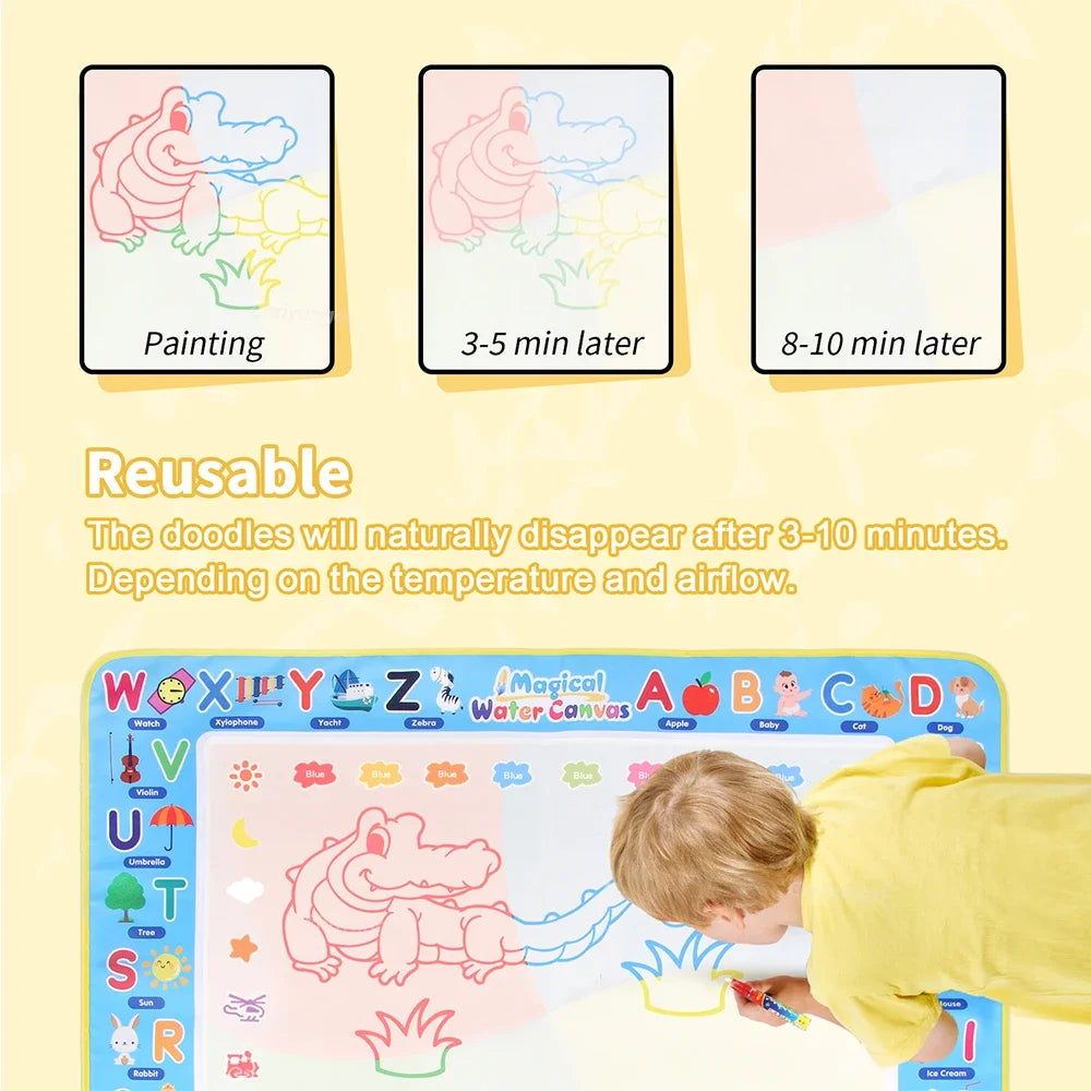100x80CM Montessori Magic Drawing Board – Tapis de doodle réutilisable pour enfants Formation à l'art éducatif et au contrôle du stylo
