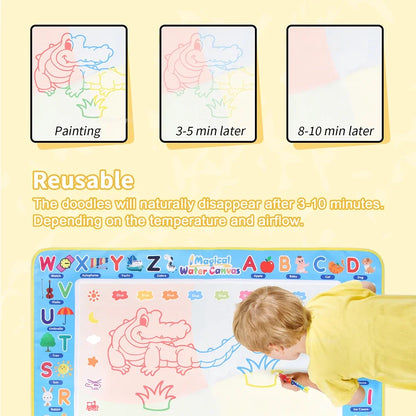 100x80CM Montessori Magic Drawing Board – Tapis de doodle réutilisable pour enfants Formation à l'art éducatif et au contrôle du stylo