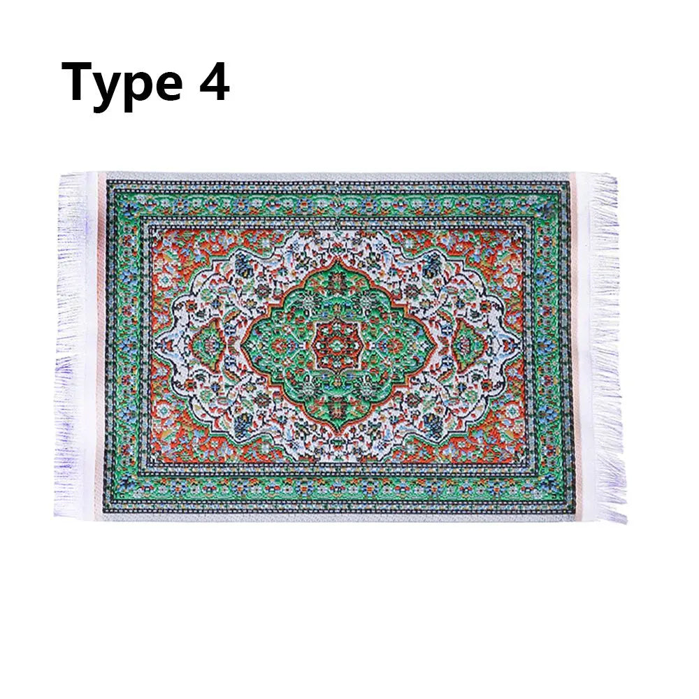 1:12 Échelle de style turc Miniature Dollhouse Tapis – Revêtement de sol pour jouer des accessoires de maison et de poupée
