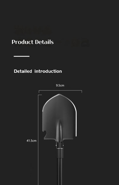 1PC Outdoor pliable Camping Shovel – Outil multifonctionnel d'entrenching de randonnée, Portable Garden & Survival Shovel