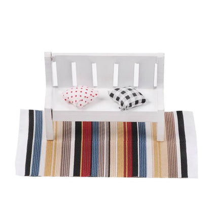 1:12 Échelle de style turc Miniature Dollhouse Tapis – Revêtement de sol pour jouer des accessoires de maison et de poupée