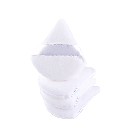 SHIDISHANGPIN Triangle Velvet Powder Puff – Reusable Face Cosmetic Sponge, Mini Cotton Makeup Puff for Foundation, Eyeshadow, and Beauty Tools (1/2/3/6pcs)