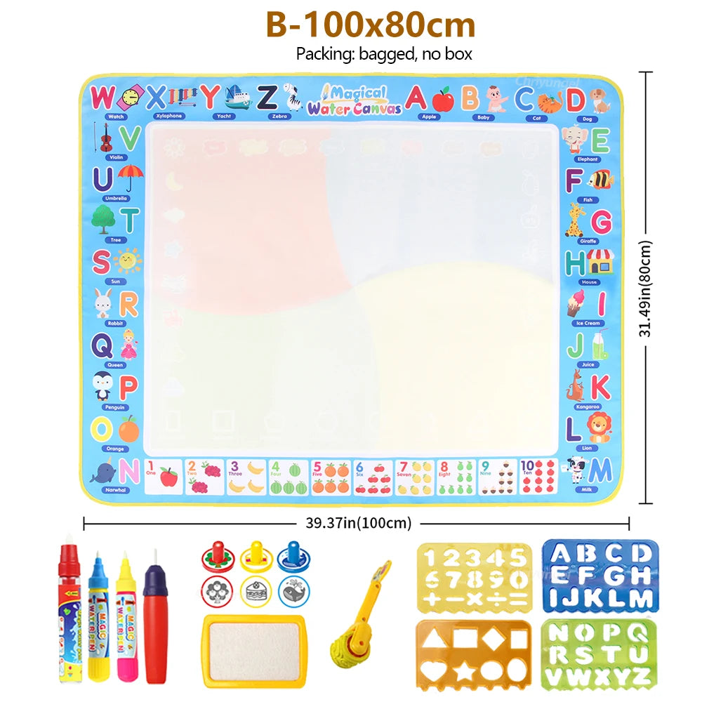 100x80CM Montessori Magic Drawing Board – Tapis de doodle réutilisable pour enfants Formation à l'art éducatif et au contrôle du stylo