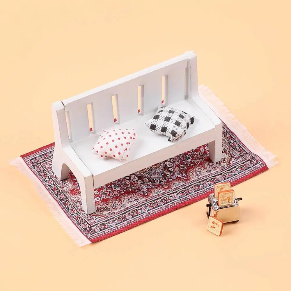 1:12 Échelle de style turc Miniature Dollhouse Tapis – Revêtement de sol pour jouer des accessoires de maison et de poupée