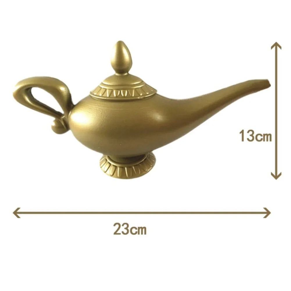 Costume de lampe Aladin Genie Prop – théière décorative vintage, ornement de lampe magique rétro pour Halloween, décoration de Noël et de fête