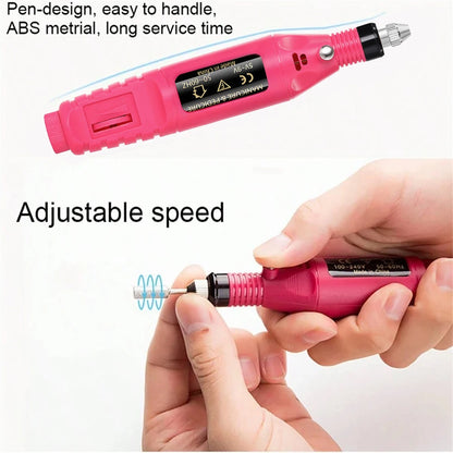 Machine de perceuse électrique professionnelle portative – ensemble de perceuse de manucure et de pédicure pour usage domestique et dans le salon