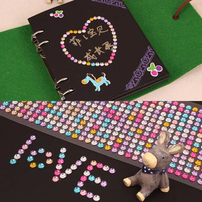 1040/900/504Pcs Stickers auto-adhésifs pour boîtiers, cartes et artisanat en cristal bricolage en strass
