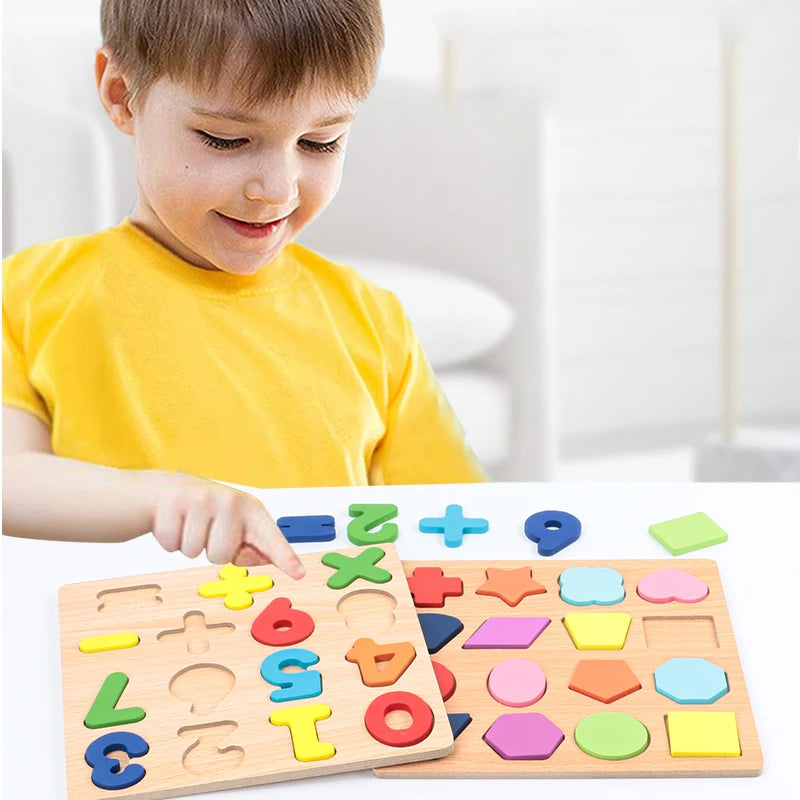 Alphabet pour enfants & Puzzle en bois – Jouet éducatif préscolaire Montessori