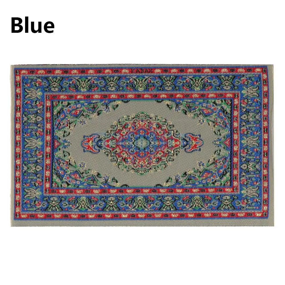 1:12 Échelle de style turc Miniature Dollhouse Tapis – Revêtement de sol pour jouer des accessoires de maison et de poupée