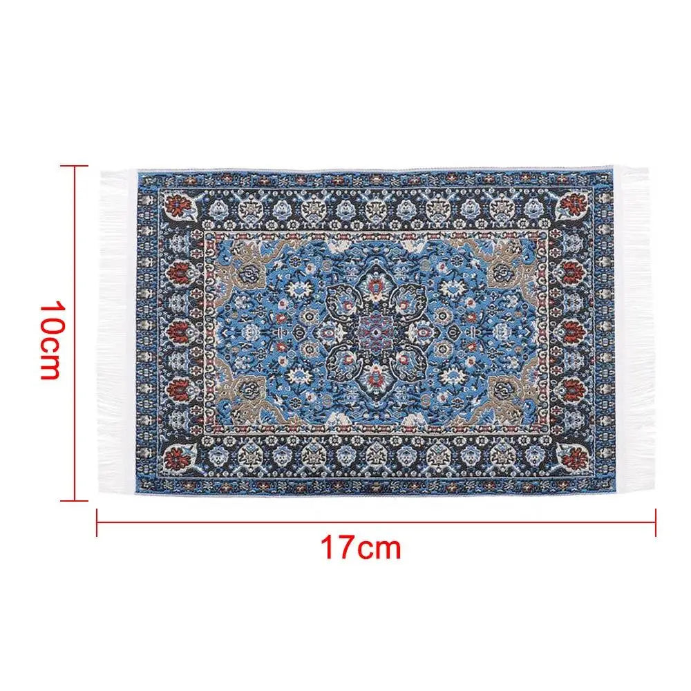 1:12 Échelle de style turc Miniature Dollhouse Tapis – Revêtement de sol pour jouer des accessoires de maison et de poupée