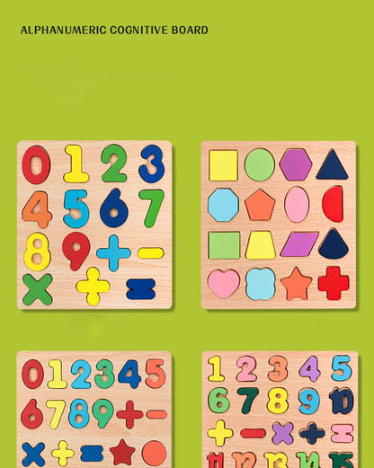 Alphabet pour enfants & Puzzle en bois – Jouet éducatif préscolaire Montessori
