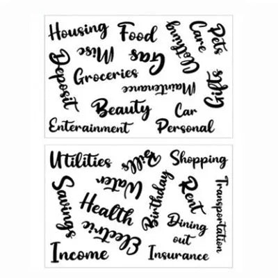 A6 PU Leather Budget Planner – Manuel de marbre et organisateur d'économies d'argent pour le bureau, l'école et les finances personnelles