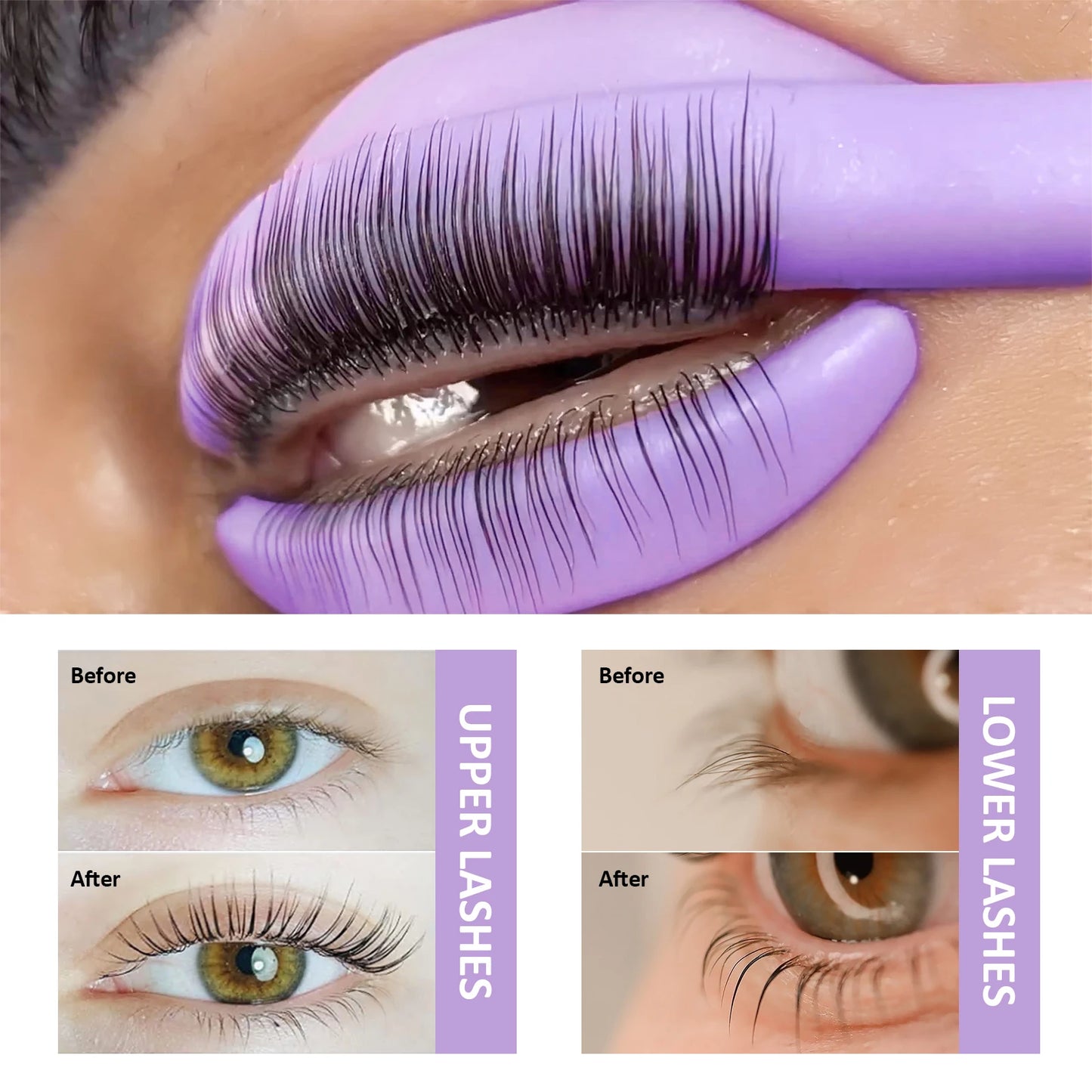 Libeauty 7 Paris Reusable Lash Lift Shield Pads – Silicone Cils Curler & Curling Iron Accessoires, outil de maquillage