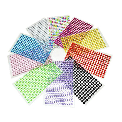 1040/900/504Pcs Stickers auto-adhésifs pour boîtiers, cartes et artisanat en cristal bricolage en strass