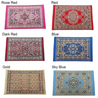 1:12 Échelle de style turc Miniature Dollhouse Tapis – Revêtement de sol pour jouer des accessoires de maison et de poupée