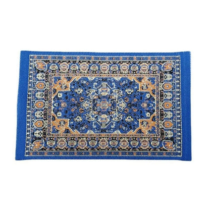 1:12 Échelle de style turc Miniature Dollhouse Tapis – Revêtement de sol pour jouer des accessoires de maison et de poupée