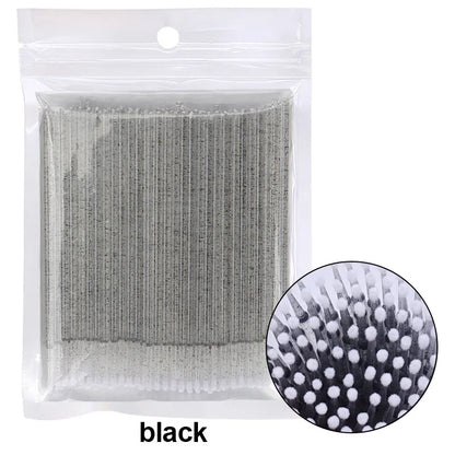 Brosses de nettoyage des cils 100PCS – Micro coton swabs pour les extensions de laash et la suppression de maquillage