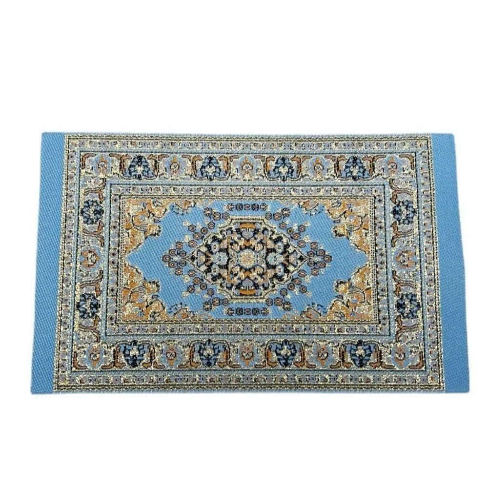 1:12 Échelle de style turc Miniature Dollhouse Tapis – Revêtement de sol pour jouer des accessoires de maison et de poupée