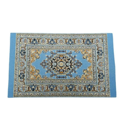 1:12 Échelle de style turc Miniature Dollhouse Tapis – Revêtement de sol pour jouer des accessoires de maison et de poupée