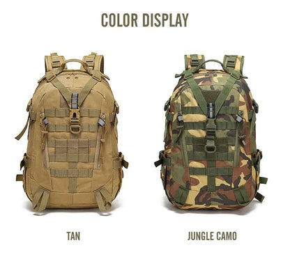 40L Tactical Reflective Backpack – Military Molle Outdoor Rucksack | Hiking, Camping, Hunting & Travel Bag