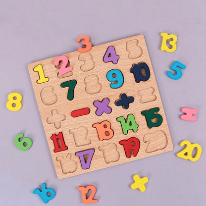 Alphabet pour enfants & Puzzle en bois – Jouet éducatif préscolaire Montessori