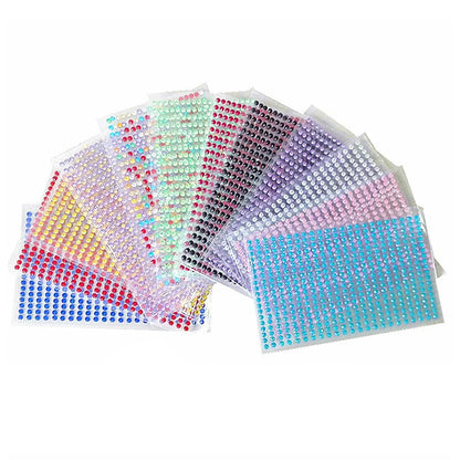 1040/900/504Pcs Stickers auto-adhésifs pour boîtiers, cartes et artisanat en cristal bricolage en strass