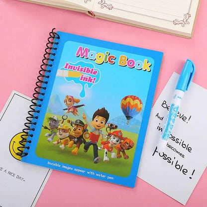 Paw Patrol Dessin Livres de coloriage pour les enfants Magic Livre d'eau avec stylo Enfants Apprentissage Jouet éducation Bébé