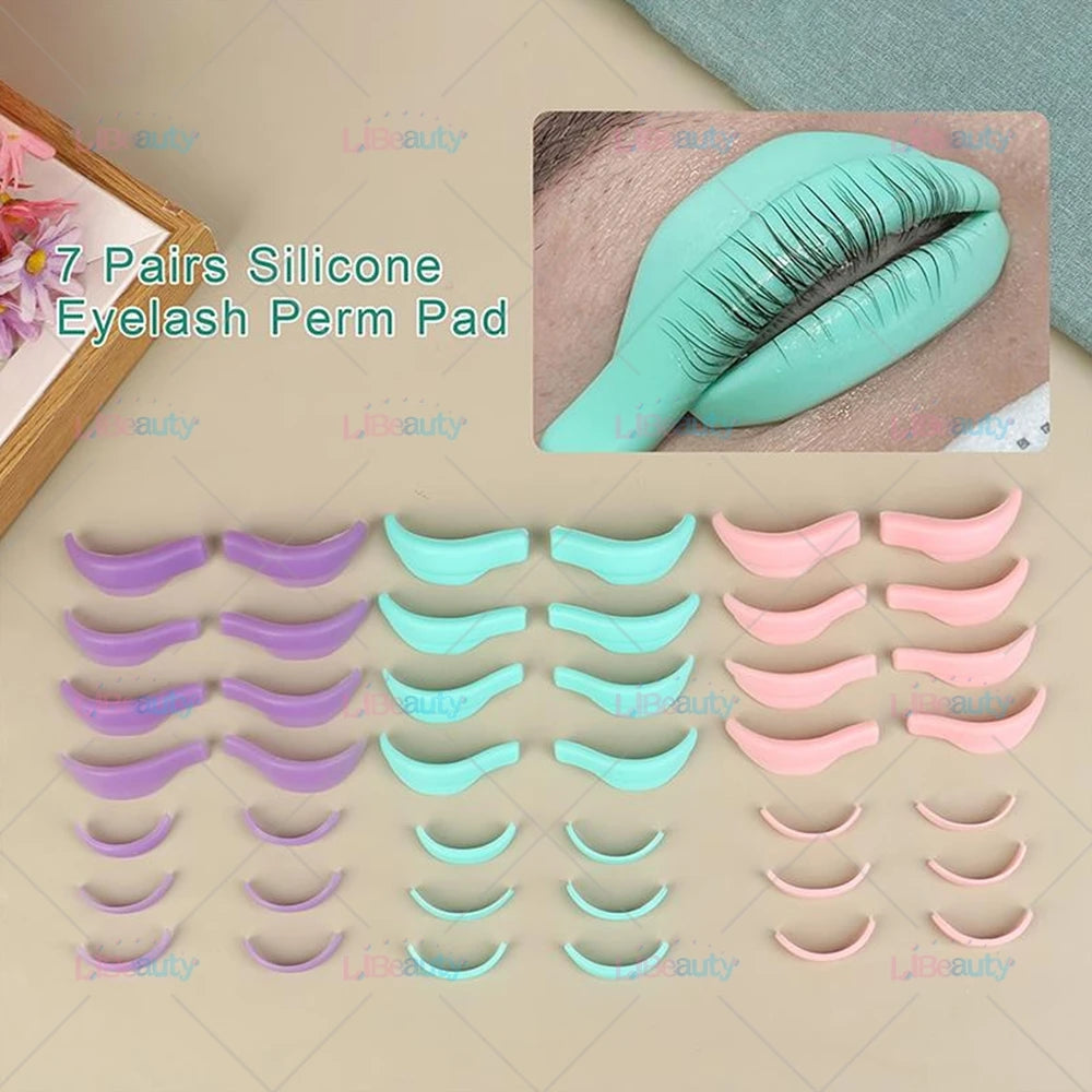 Libeauty 7 Paris Reusable Lash Lift Shield Pads – Silicone Cils Curler & Curling Iron Accessoires, outil de maquillage