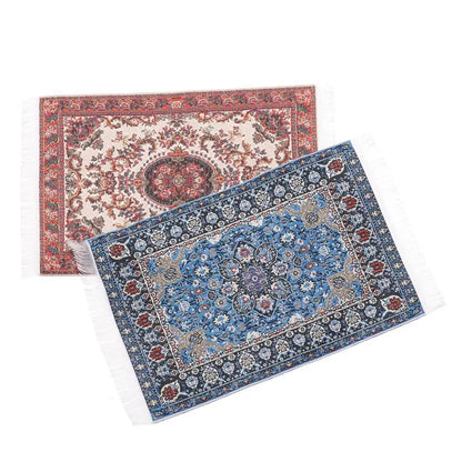 1:12 Échelle de style turc Miniature Dollhouse Tapis – Revêtement de sol pour jouer des accessoires de maison et de poupée