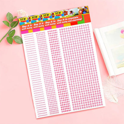 1040/900/504Pcs Stickers auto-adhésifs pour boîtiers, cartes et artisanat en cristal bricolage en strass
