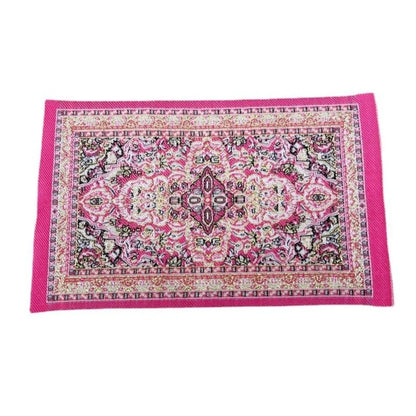 1:12 Échelle de style turc Miniature Dollhouse Tapis – Revêtement de sol pour jouer des accessoires de maison et de poupée