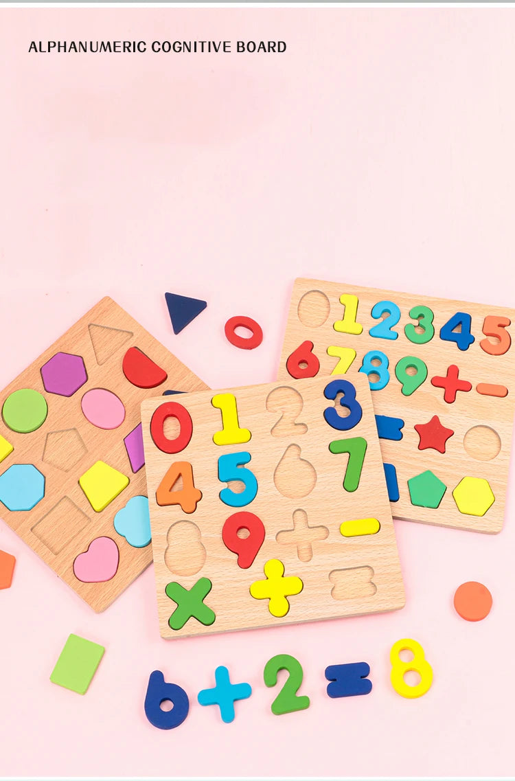 Alphabet pour enfants & Puzzle en bois – Jouet éducatif préscolaire Montessori
