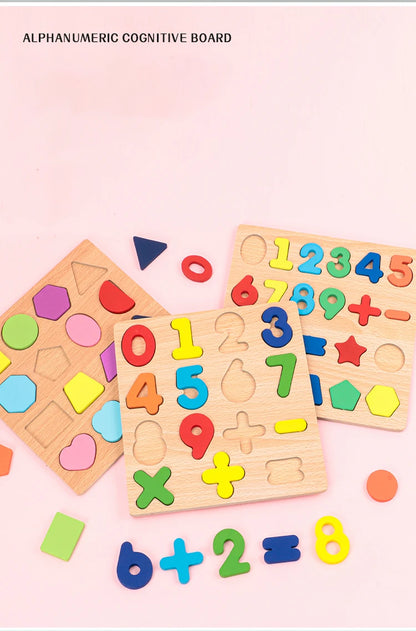 Alphabet pour enfants & Puzzle en bois – Jouet éducatif préscolaire Montessori