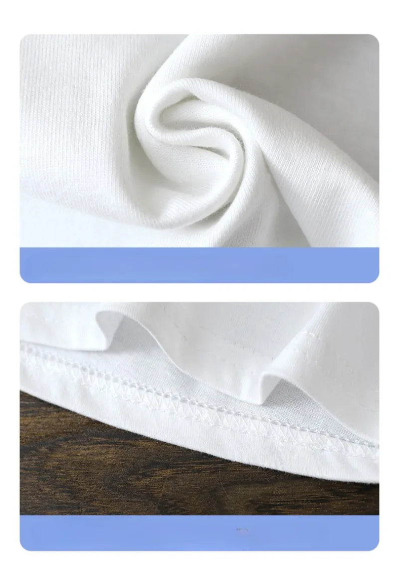 2-10Y enfants pur coton manches courtes pull T-shirt – Bébé Garçons et filles Tops d'été