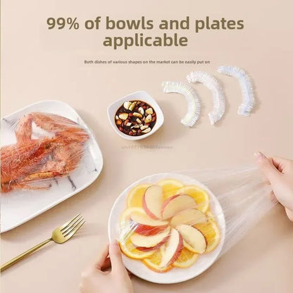 Couvre-aliments jetables et réutilisables colorés – Enveloppe en plastique élastique pour bols, fruits et stockage alimentaire