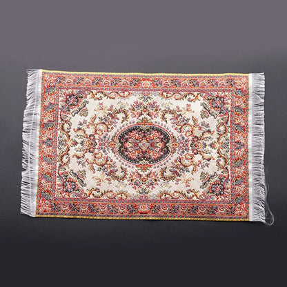 1:12 Échelle de style turc Miniature Dollhouse Tapis – Revêtement de sol pour jouer des accessoires de maison et de poupée
